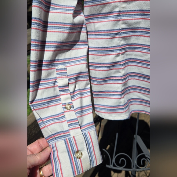 Mountain Hardwear White Striped Button-Up Lightweight Hoodie SzM - Picture 10 of 15